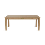 Anderson Teak Bahama rectangular coffee table on white background.  