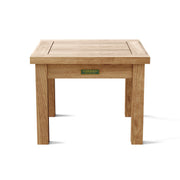 Anderson teak bahama mini side table front view on a white background.  