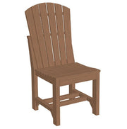 side chair in antique mahogany on white background