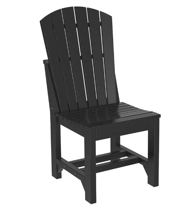 black side chair on white background