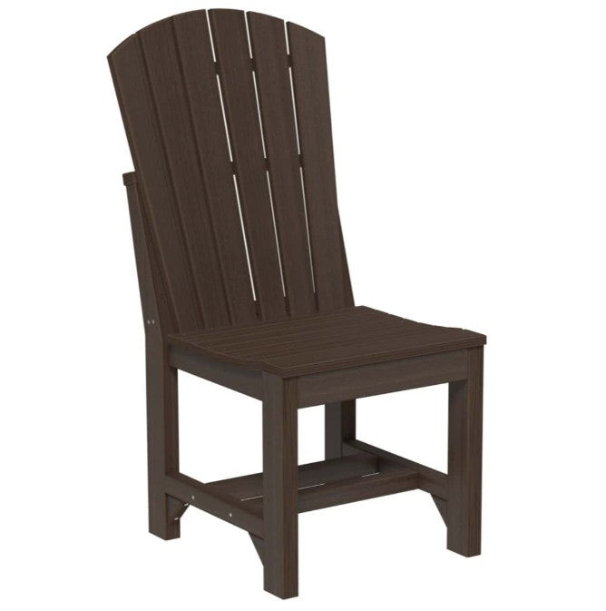 side chair in Brazilian walnut on white background