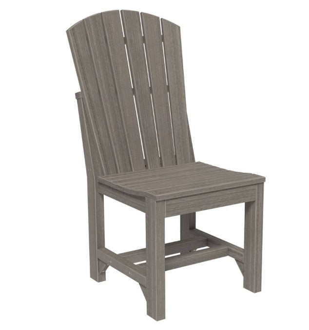 side chair in coastal gray on a white background