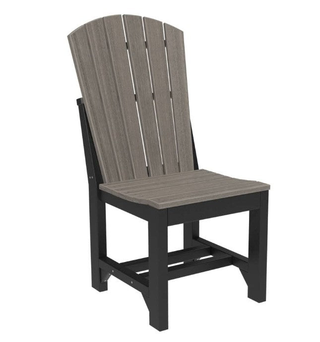 side chair in coastal gray and black on a white background