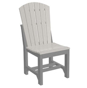 side chair in dove gray and slate on a white background
