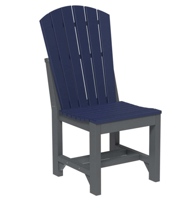 side chair in patriot blue and slate on a white background