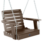 Sequoia single seat swing win weathered acorn on a white background. 