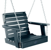 sequoia federal blue single seat swing on a white background.  