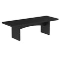 Black urban dining table 3x8 rectangular on a white background.  