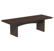 Brazilian walnut urban dining table 3x8 rectangular on a white background.  
