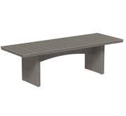 Coastal gray urban dining table 3x8 rectangular on a white background.  