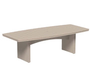 Weatherwood urban dining table 4x8 oval on a white background.  