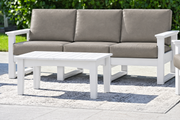 White-frame sofa with Ash Gray cushions